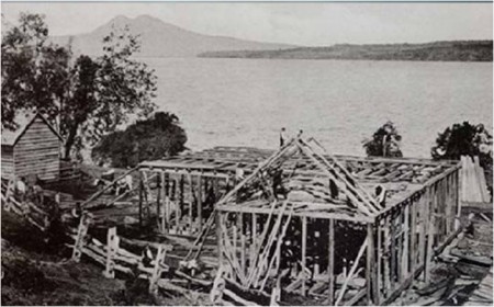 Instalación de colonos Alemanes en el rio Valdivia 